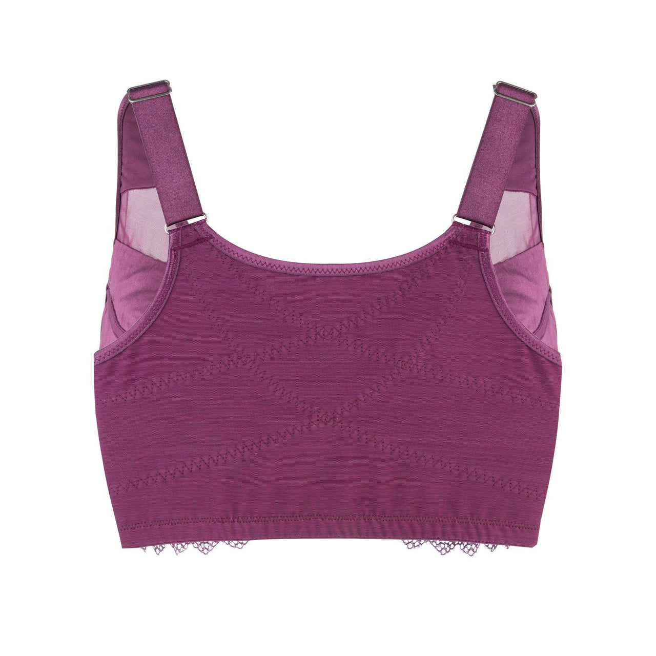 Claret Silk Back Support Cotton Sports Bra (Multiple colors available)-32