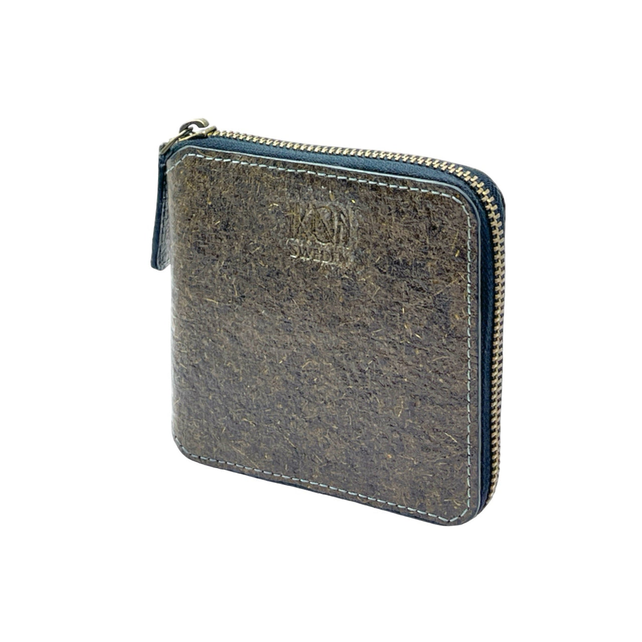 Kochi | Coconut Leather Small Zip Wallet - Ash Grey-0