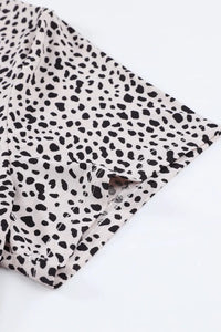 Thumbnail for Animal Spotted Print Round Neck Long Sleeve Top-72