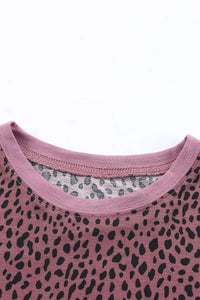 Thumbnail for Animal Spotted Print Round Neck Long Sleeve Top-35