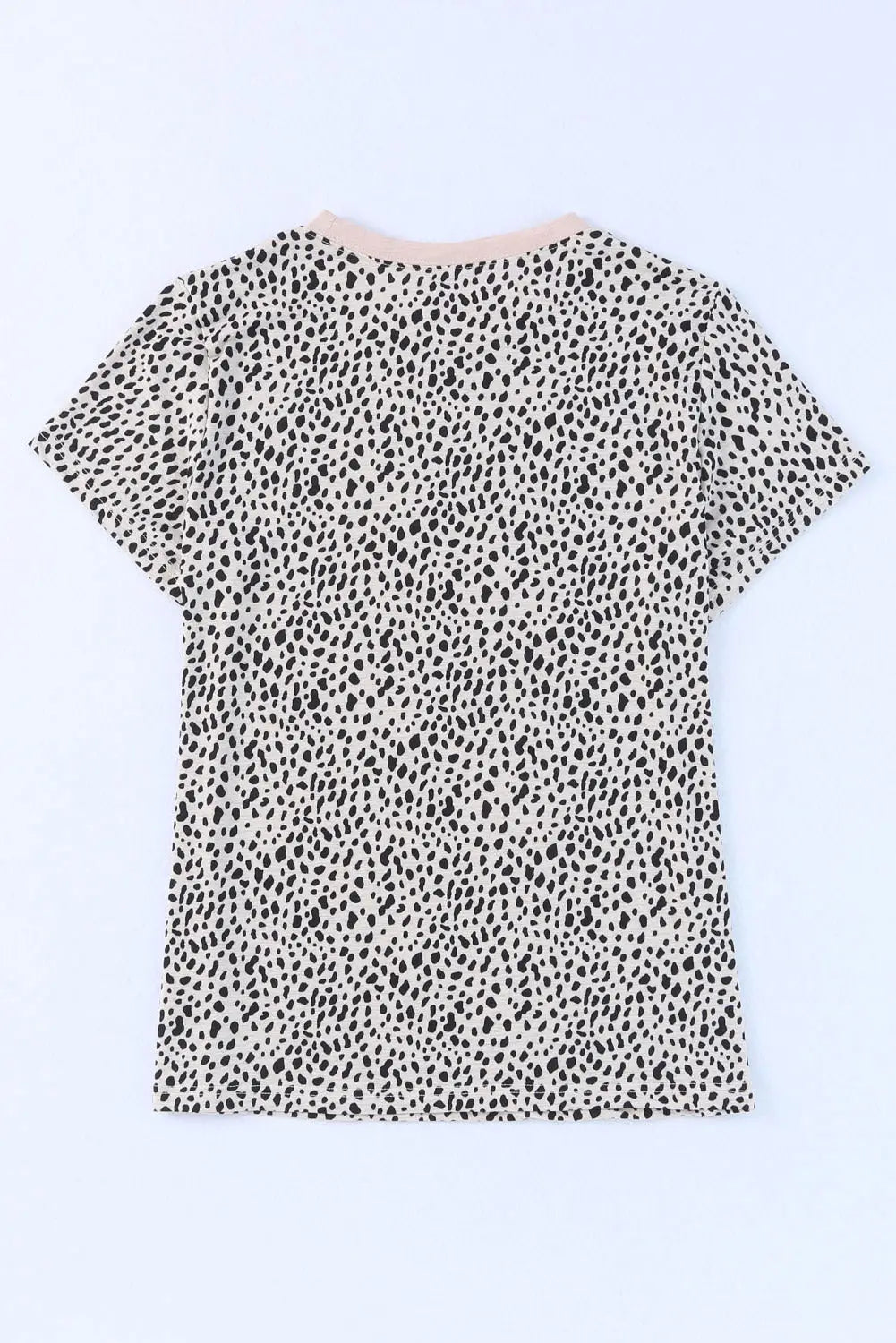Animal Spotted Print Round Neck Long Sleeve Top-99