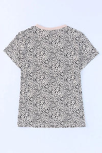 Thumbnail for Animal Spotted Print Round Neck Long Sleeve Top-99