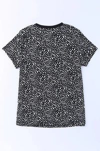 Thumbnail for Animal Spotted Print Round Neck Long Sleeve Top-56