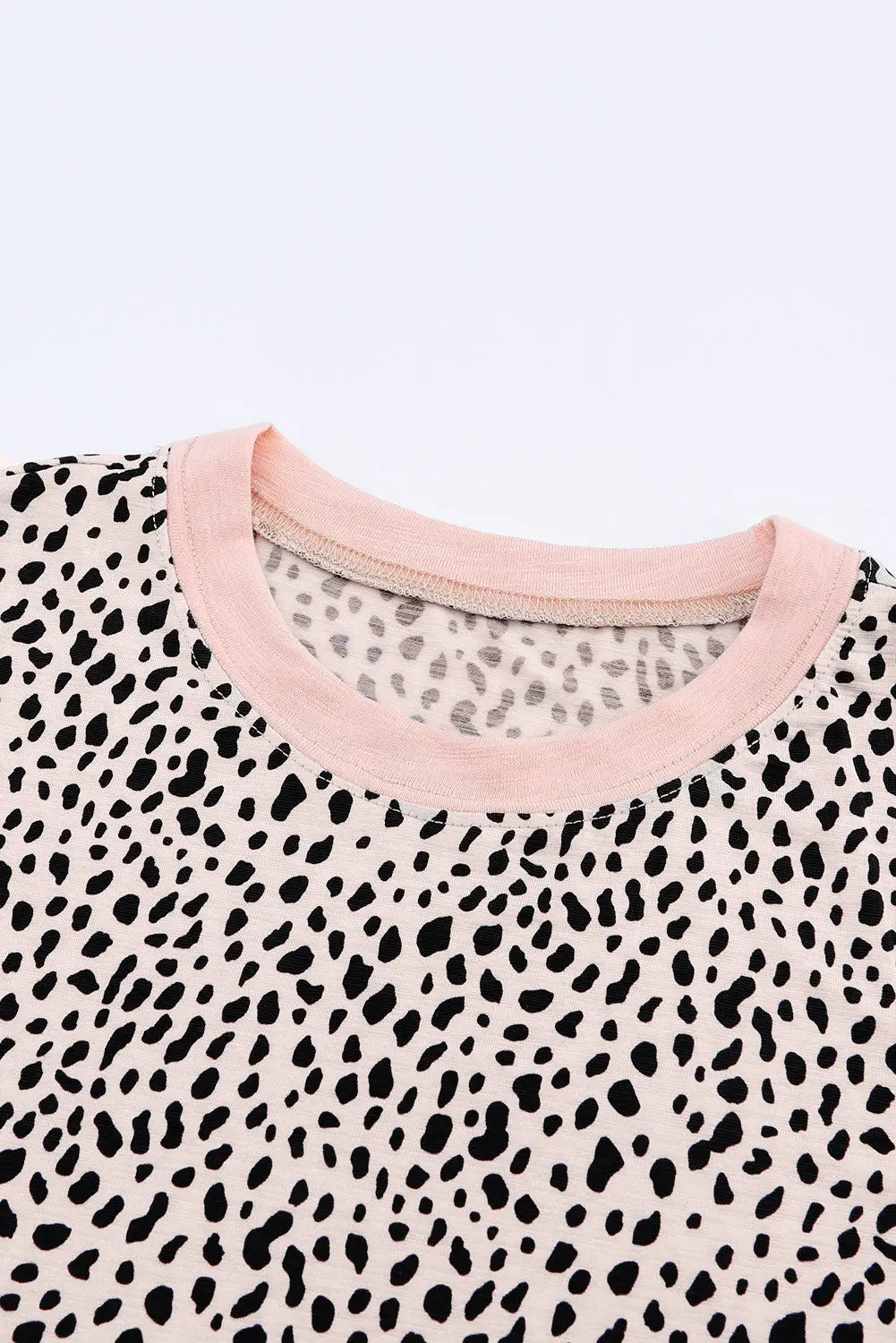 Animal Spotted Print Round Neck Long Sleeve Top-17