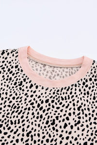 Thumbnail for Animal Spotted Print Round Neck Long Sleeve Top-17
