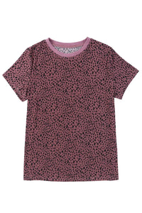 Thumbnail for Animal Spotted Print Round Neck Long Sleeve Top-38