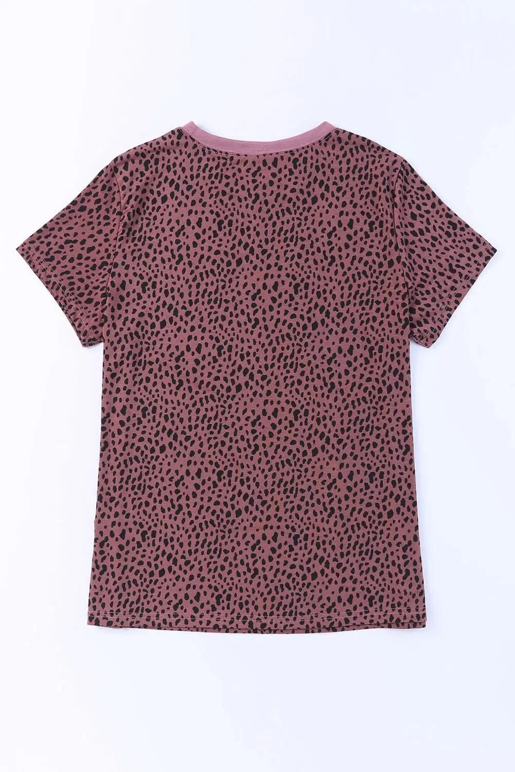 Animal Spotted Print Round Neck Long Sleeve Top-33