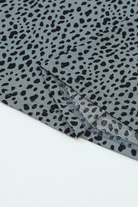 Thumbnail for Animal Spotted Print Round Neck Long Sleeve Top-84