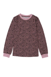 Thumbnail for Animal Spotted Print Round Neck Long Sleeve Top-9