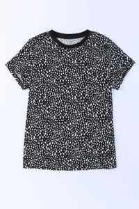 Thumbnail for Animal Spotted Print Round Neck Long Sleeve Top-55