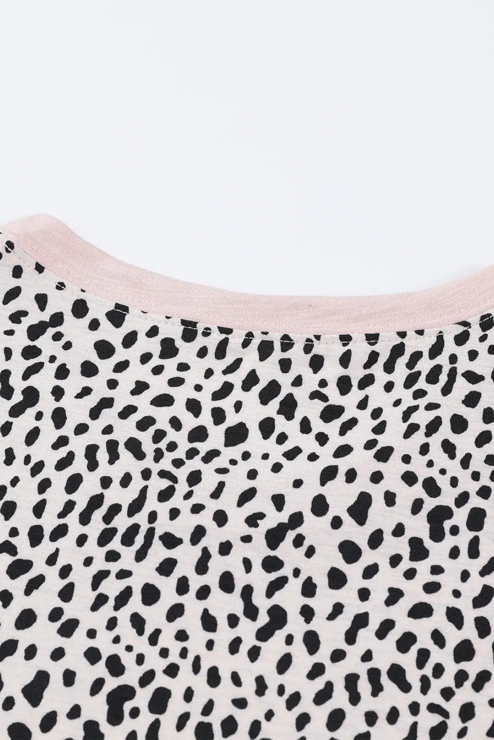 Animal Spotted Print Round Neck Long Sleeve Top-71