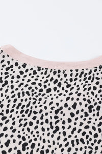 Thumbnail for Animal Spotted Print Round Neck Long Sleeve Top-71