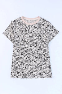 Thumbnail for Animal Spotted Print Round Neck Long Sleeve Top-100