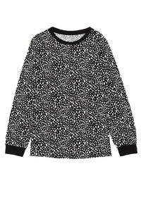Thumbnail for Animal Spotted Print Round Neck Long Sleeve Top-23