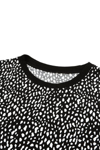 Thumbnail for Animal Spotted Print Round Neck Long Sleeve Top-25