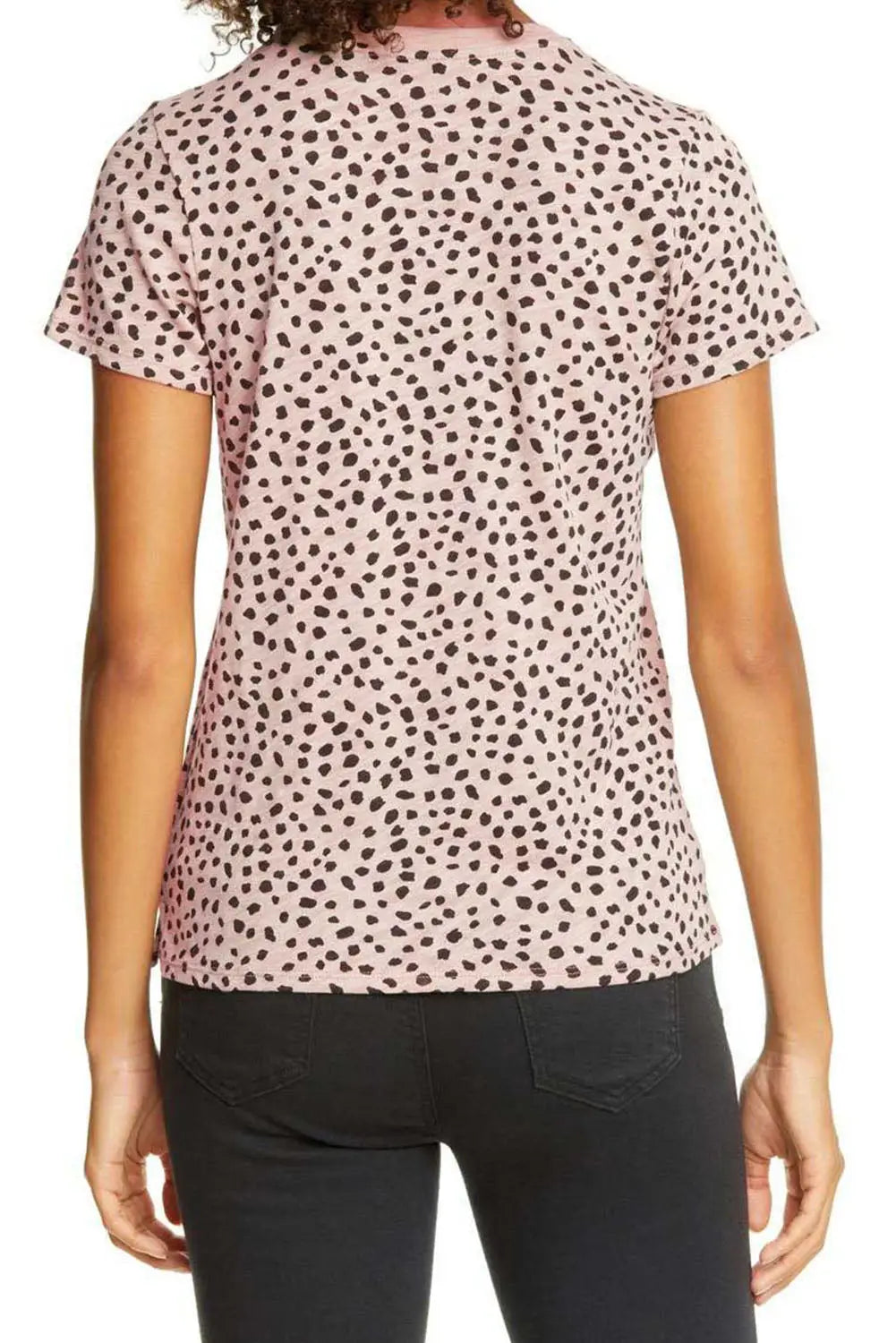 Animal Spotted Print Round Neck Long Sleeve Top-95