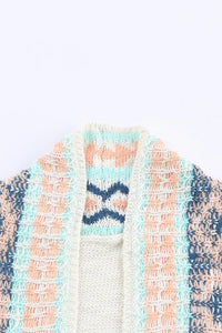 Thumbnail for Apricot  Aztec Print Open Front Cardigan-7
