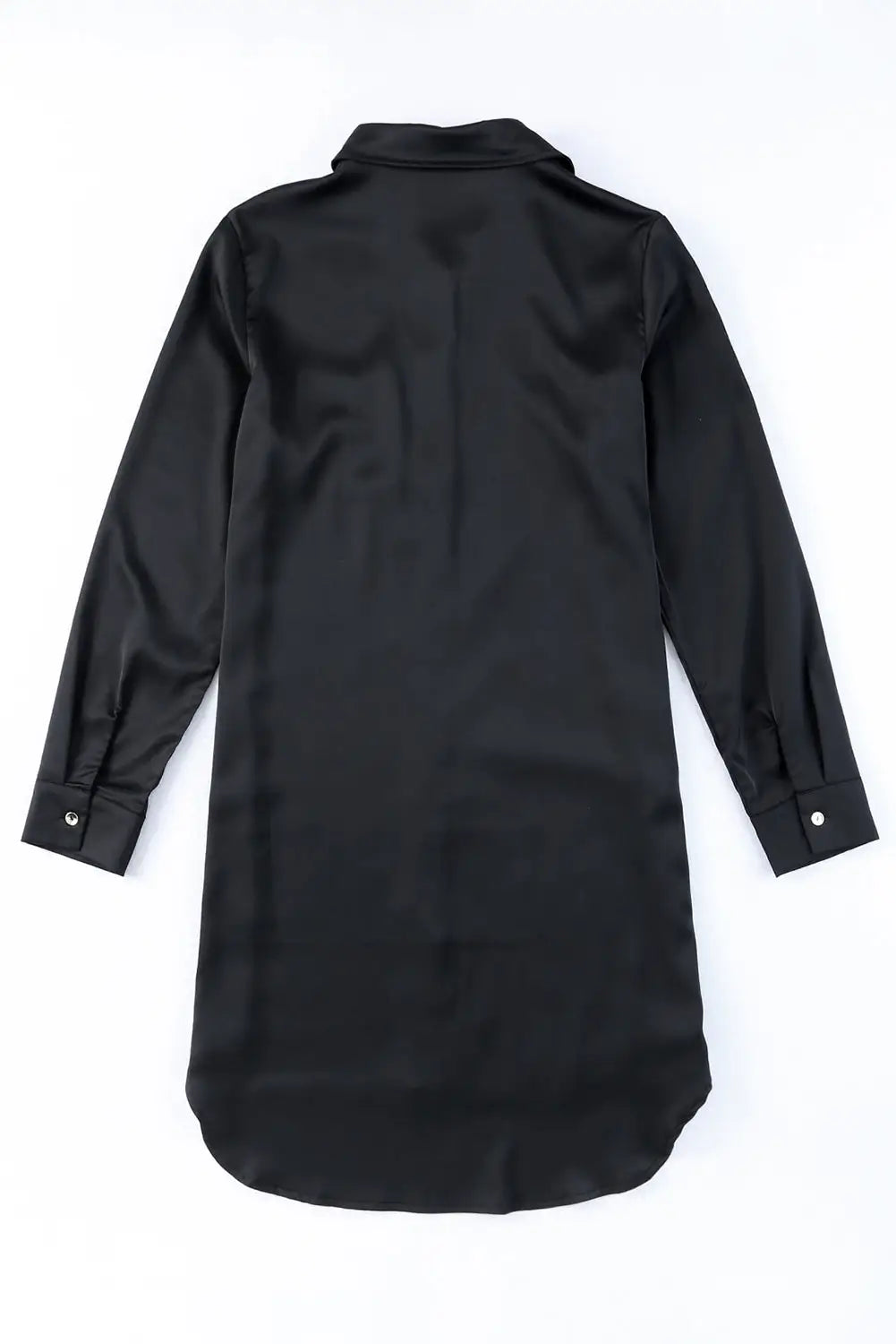 Khaki Sequin Splicing Pocket Buttoned Shirt Dress-23
