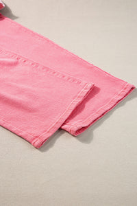 Thumbnail for Pink Rhinestone Gradient Denim Pants-11