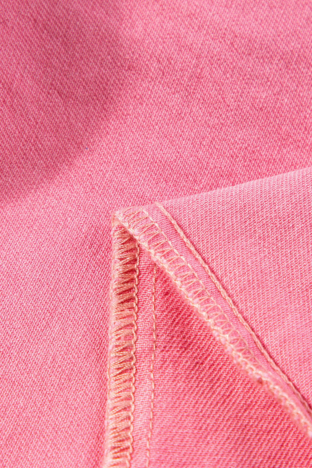 Pink Rhinestone Gradient Denim Pants-9