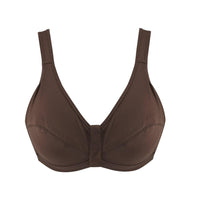 Thumbnail for Cocoa - Full Cup Front Closure Silk & Organic Cotton Wireless Bra-0