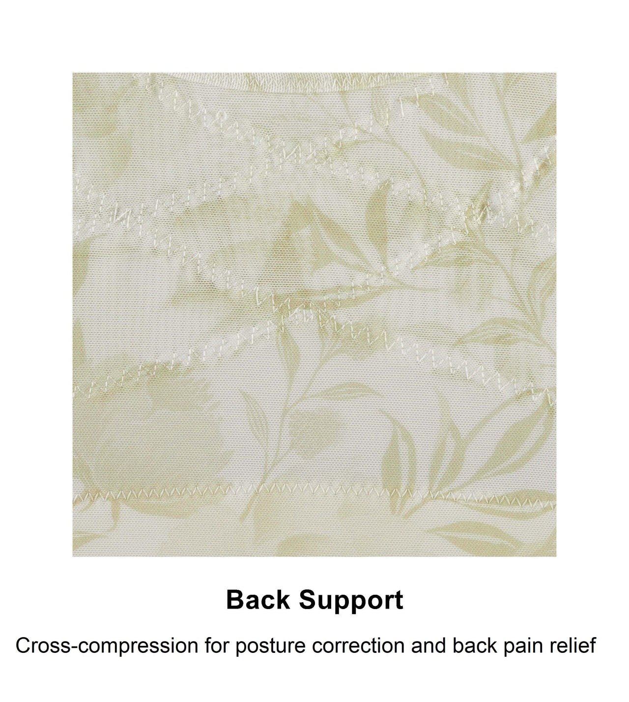 Back Support Silk & Organic Cotton Sports Bra (Floral Spritz & Lily white)-22