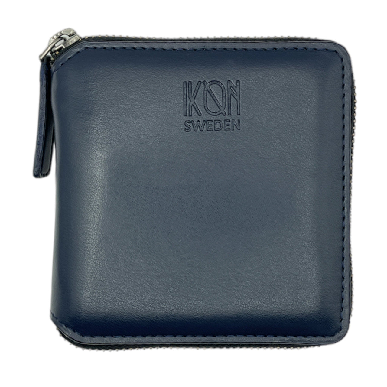 Kivik | Apple Leather Small Zip Wallet - Blue-2