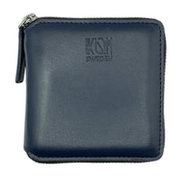 Thumbnail for Kivik | Apple Leather Small Zip Wallet - Blue-2