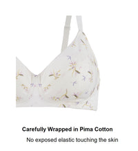 Thumbnail for Ditsy Floral - Silk & Organic Cotton Smooth T-Shirt Wireless Bra-3