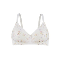 Thumbnail for Ditsy Floral - Silk & Organic Cotton Smooth T-Shirt Wireless Bra-0