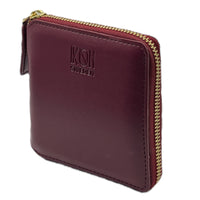 Thumbnail for Kivik | Apple Leather Small Zip Wallet - Wine Red-0