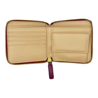 Thumbnail for Kivik | Apple Leather Small Zip Wallet - Wine Red-4