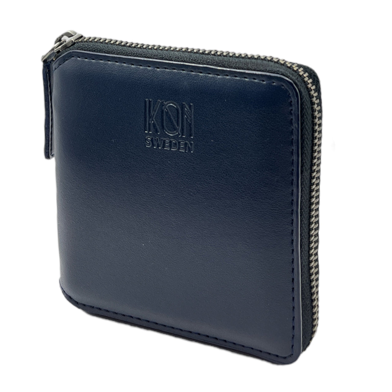 Kivik | Apple Leather Small Zip Wallet - Blue-0