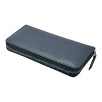 Thumbnail for Kivik | Apple Leather Long Zip Wallet - Blue-4