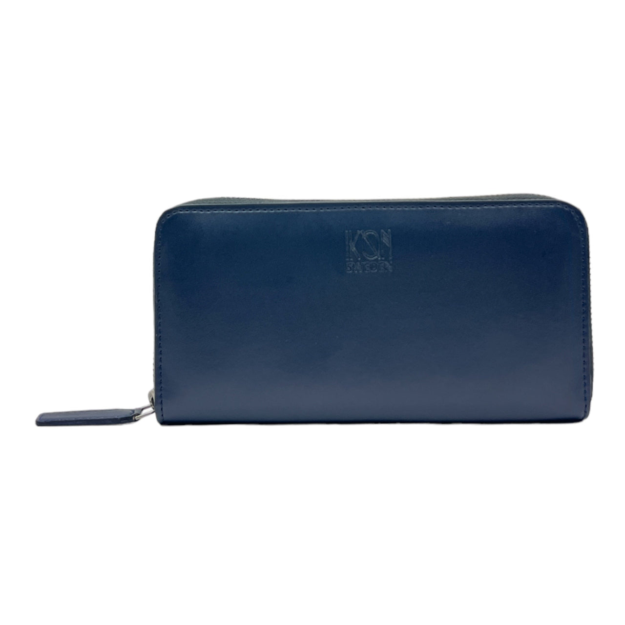 Kivik | Apple Leather Long Zip Wallet - Blue-5