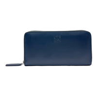 Thumbnail for Kivik | Apple Leather Long Zip Wallet - Blue-5