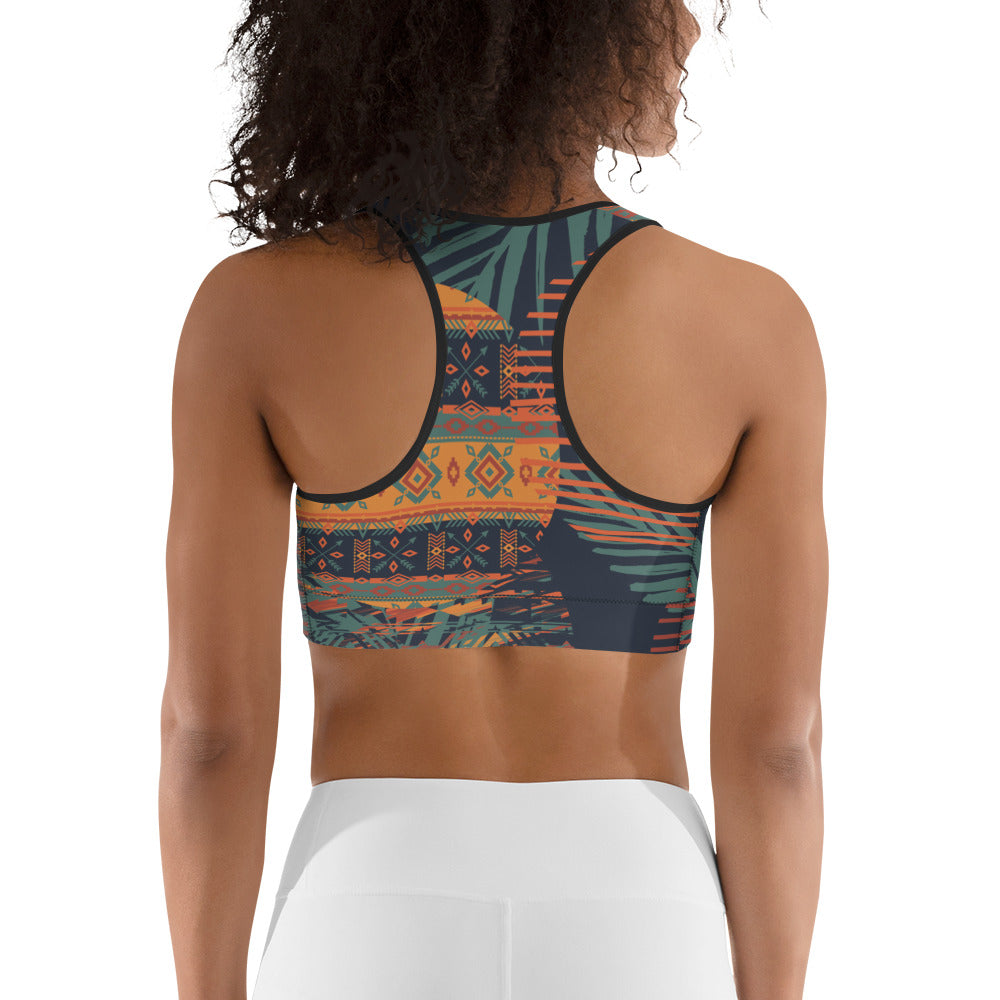 Aztec Print Women's Activewear Sports bra-2