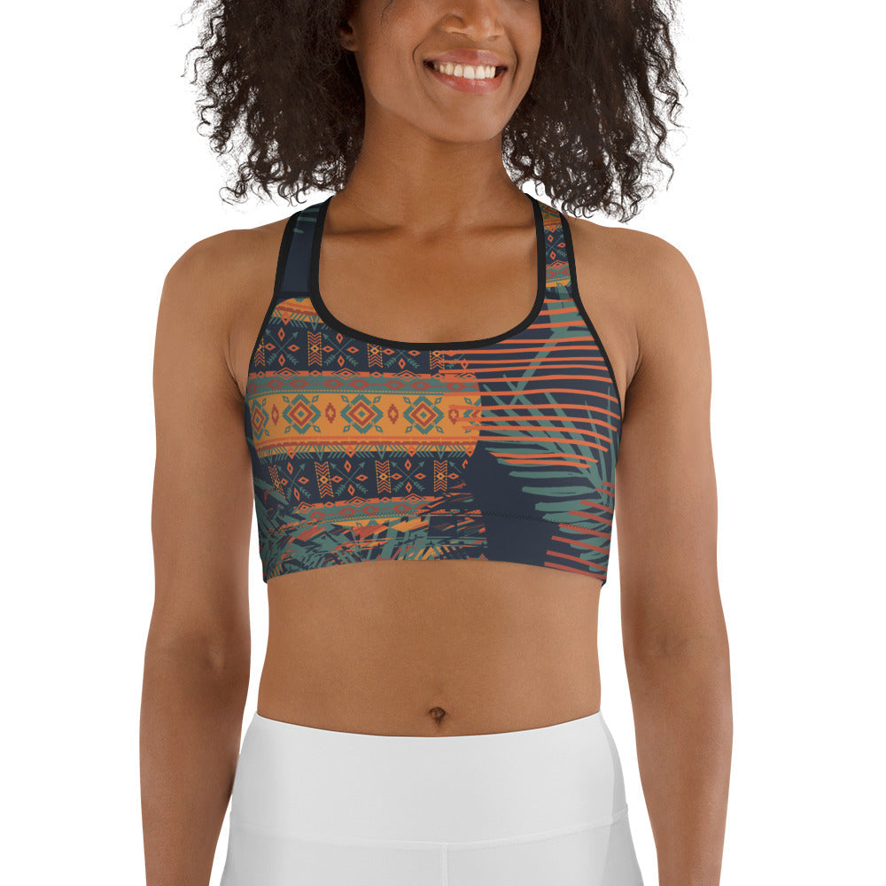 Aztec Print Women's Activewear Sports bra-1