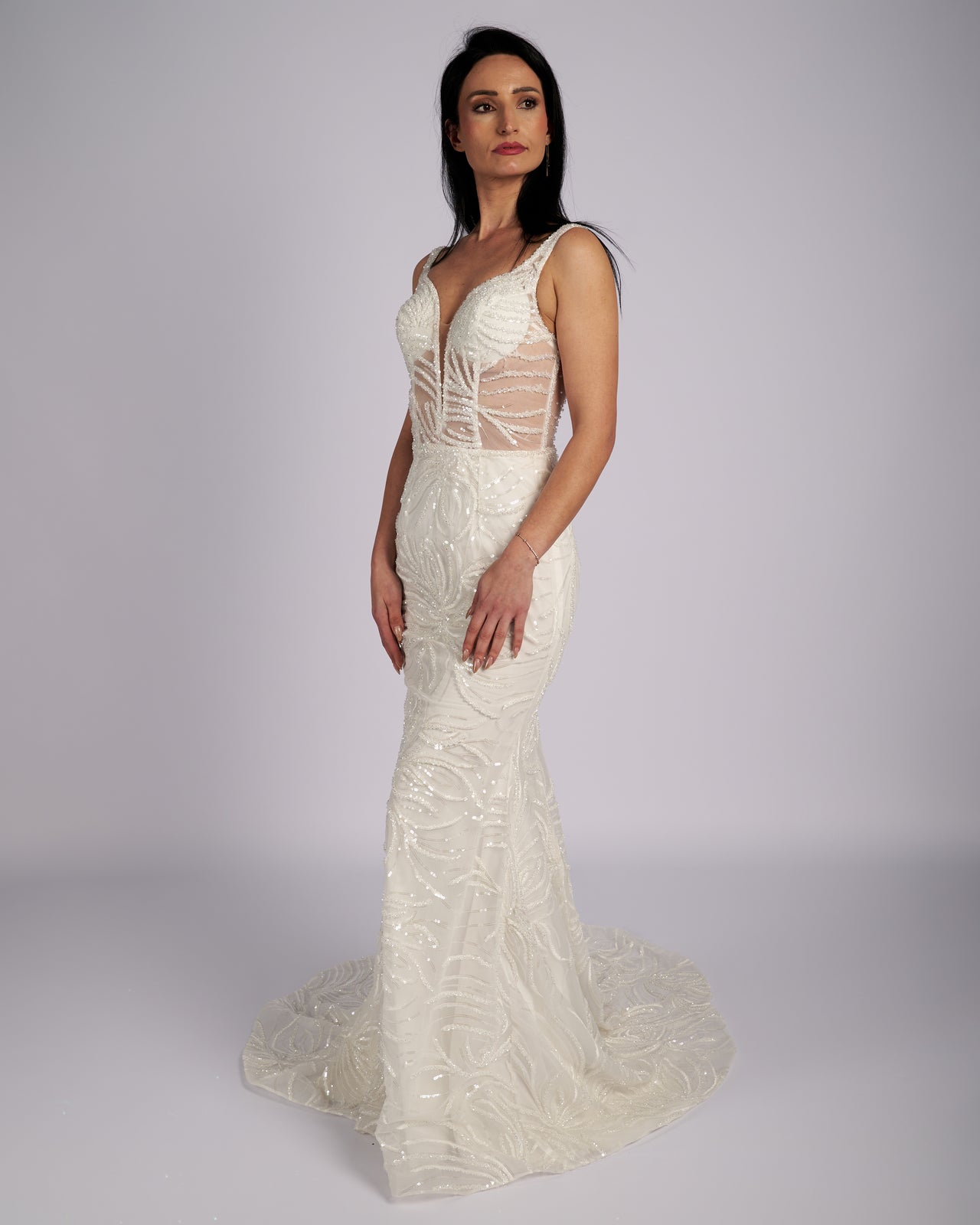 Amaryllis Hand Crystal Beaded Bridal Gown νυφικά φορεματα-4