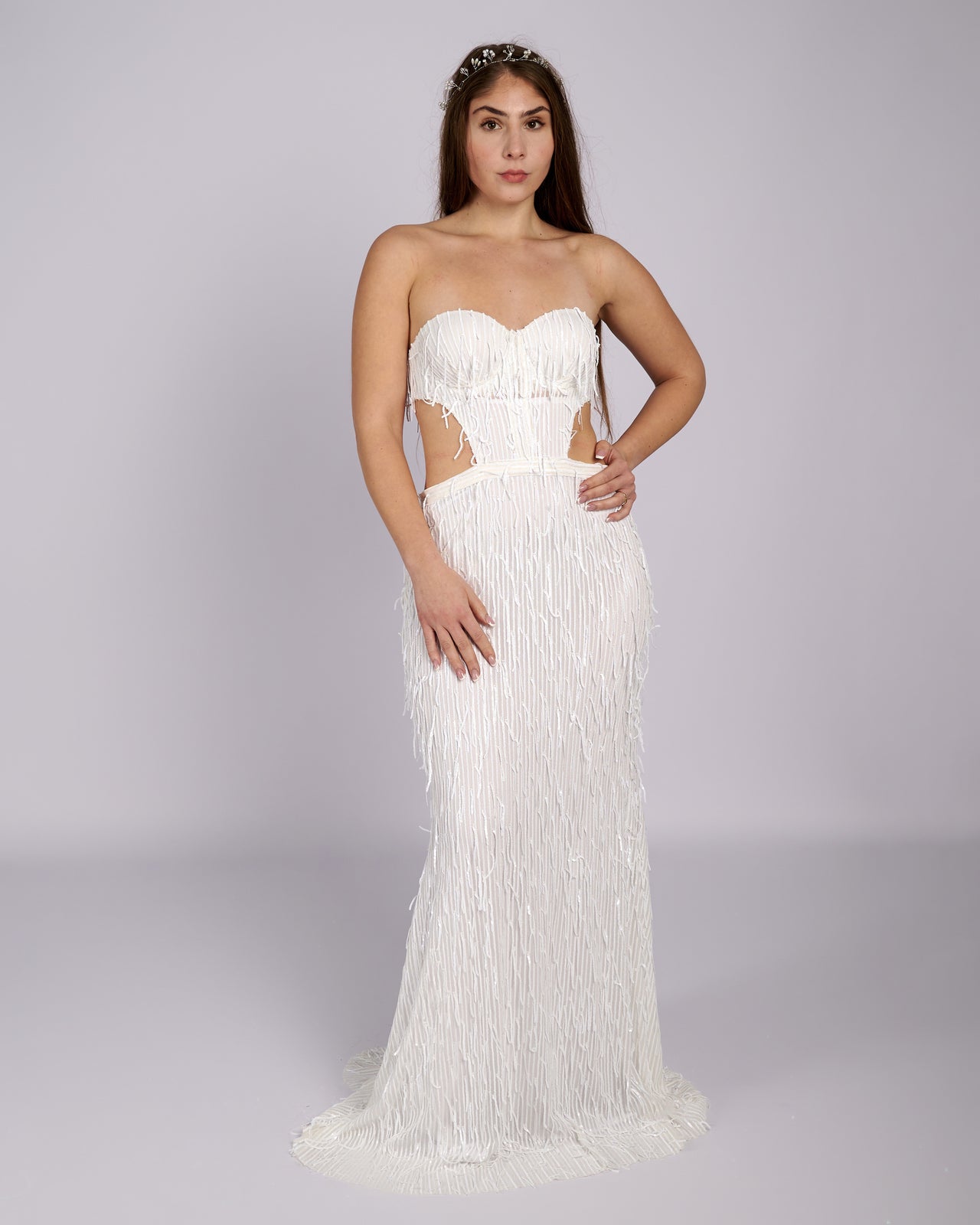 Bonita Sequin Tassels Bridal Gown νυφικο φορεμα-3