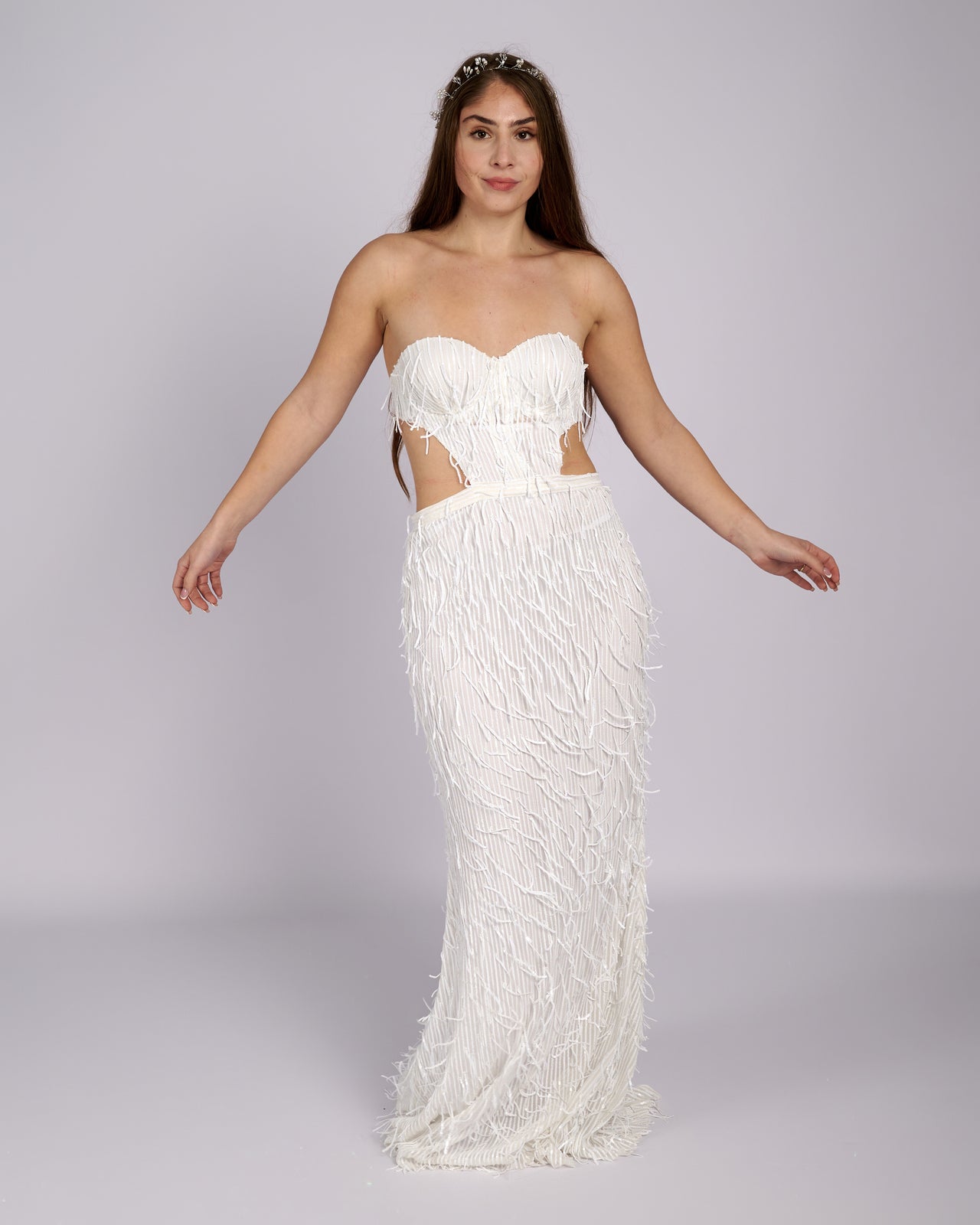 Bonita Sequin Tassels Bridal Gown νυφικο φορεμα-4