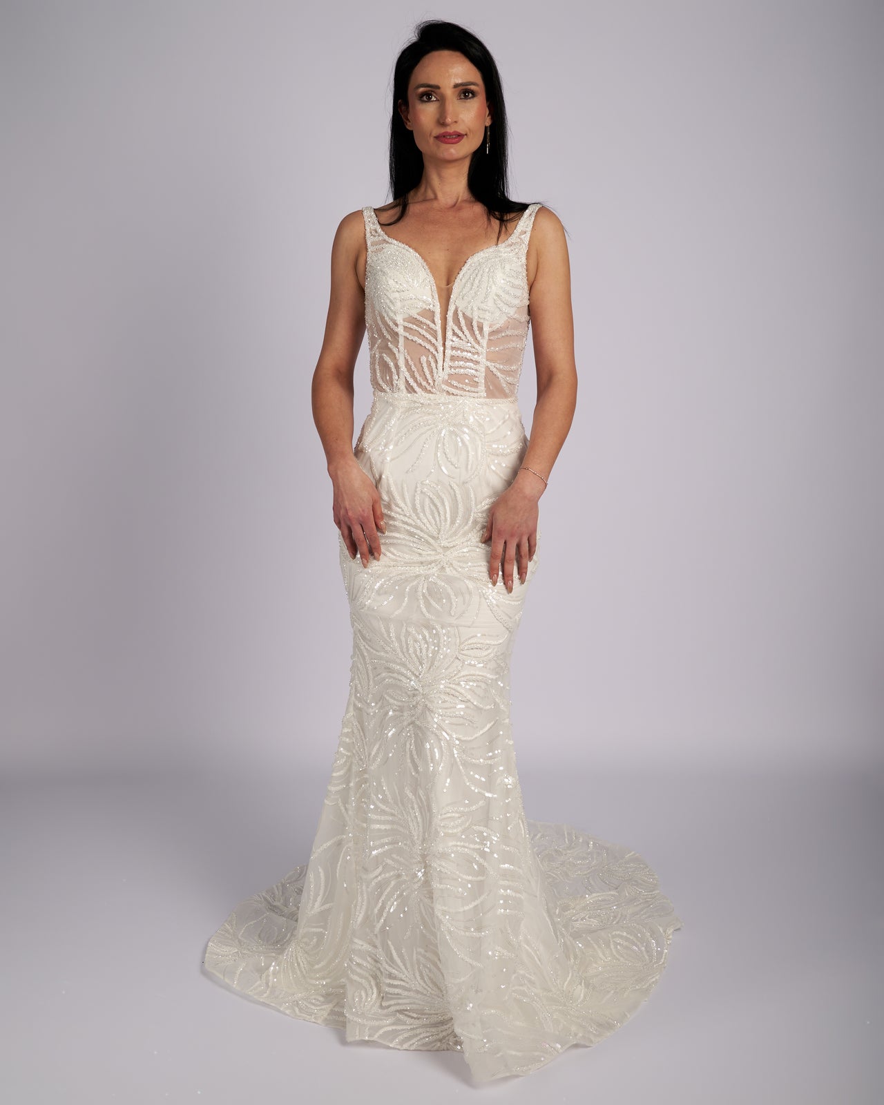 Amaryllis Hand Crystal Beaded Bridal Gown νυφικά φορεματα-3
