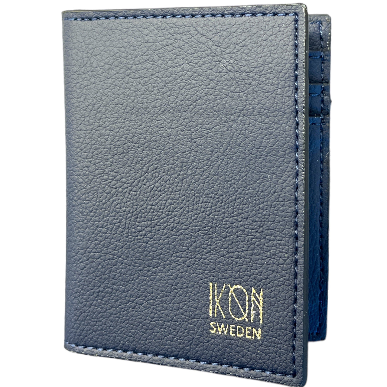 Cactus Leather BiFold Card Wallet - Navy Blue