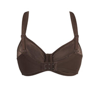 Thumbnail for Cocoa-Underwired Silk & Organic Cotton Full Cup Bra with removable paddings-38