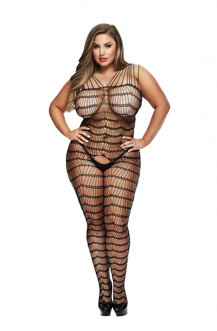 BACI BODYSTOCKING BLACK PATTERNED 50008-29-0