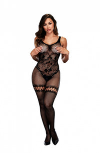 Thumbnail for BACI BODYSTOCKING BLACK PATTERNED 50008-11-0