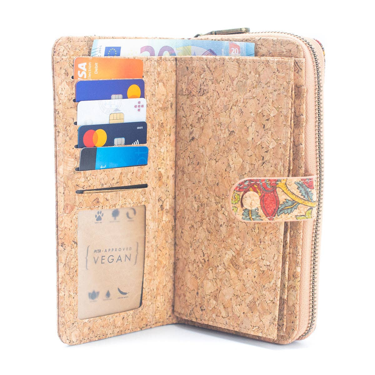 Elegant Long Cork Women's Wallet with Card Holder (6 Units )-4