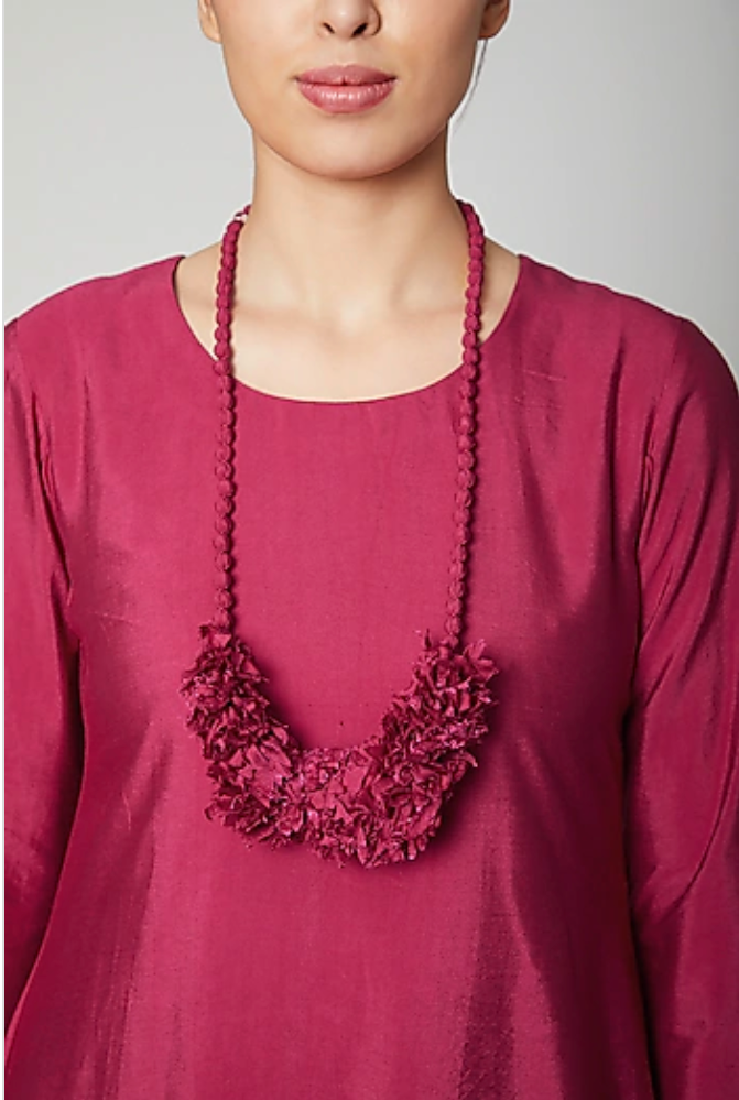 Dream- Hot Pink Indo-Western Cowl Dress-1