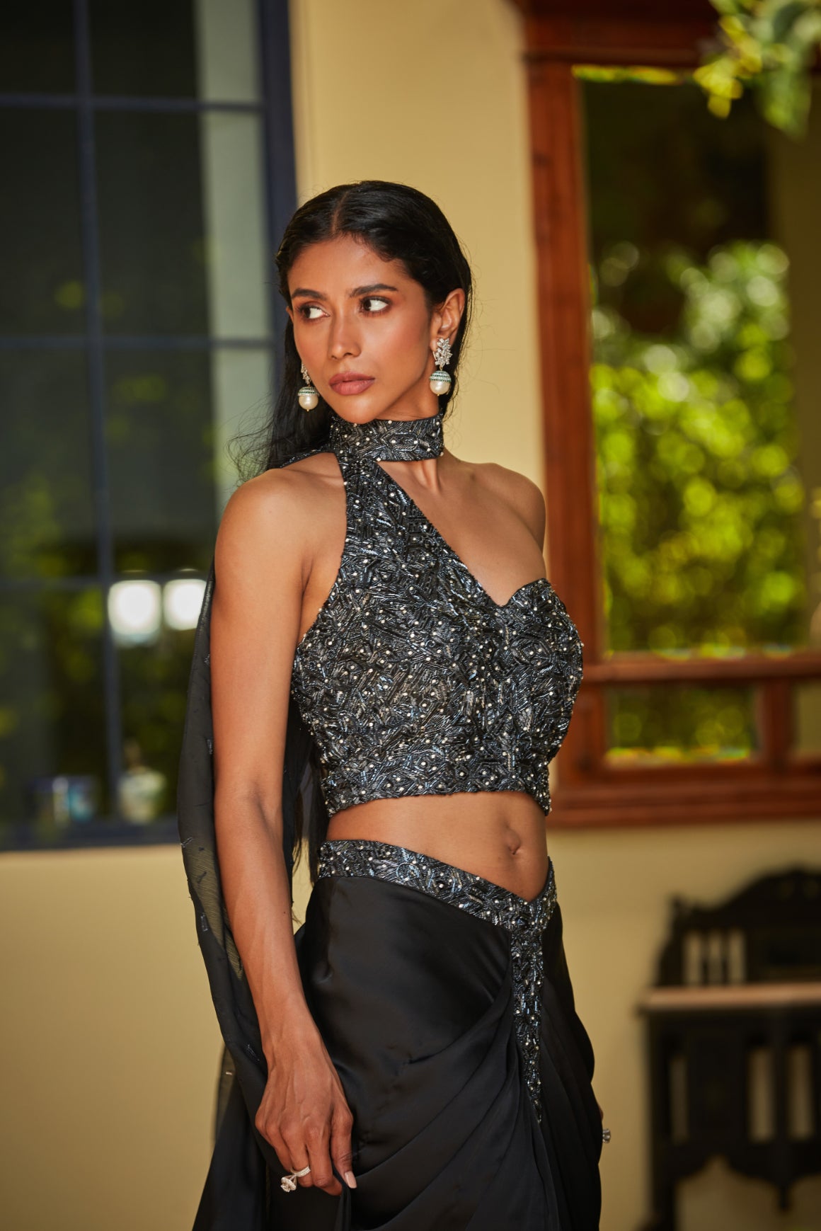 GiGi Black Concept Saree-4