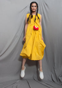 Thumbnail for Minimalist - Mustard Jumpsuit with neck Piece-0